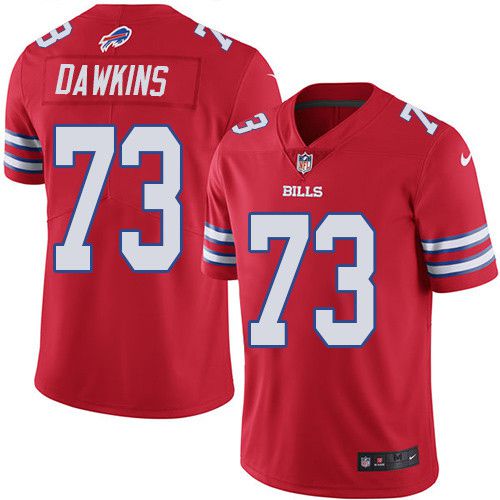 Men Buffalo Bills #73 Dion Dawkins Nike Red Game NFL Jersey